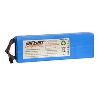 AIRBATT Energiepower AIR-PBH 0645-2MPX AGM Tail battery 12V 7,2Ah with MPX-Plug for Schempp-Hirth